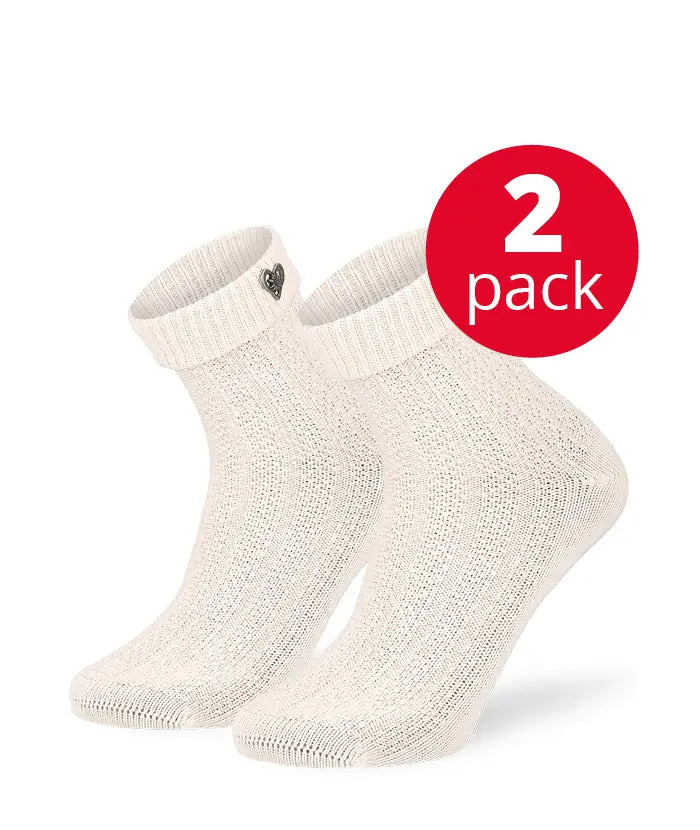 zwei Rustikale Trachten Socken mit Brosche