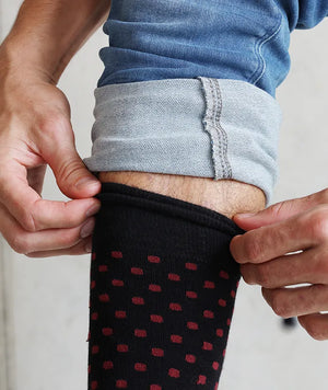 Soft Touch chaussettes homme – pois rouges