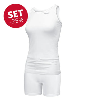 Set : sous-vêt' fonctionnels débardeur + boxer – femme blanc