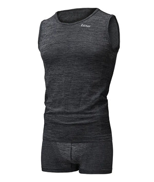 Set : sous-vêt' fonctionnels débardeur + boxer – homme carbone