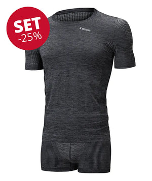 Set : sous-vêt' fonctionnels t-shirt + boxer – homme carbone