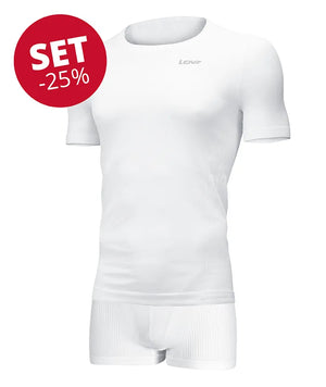 Set : sous-vêt' fonctionnels t-shirt + boxer – homme blanc