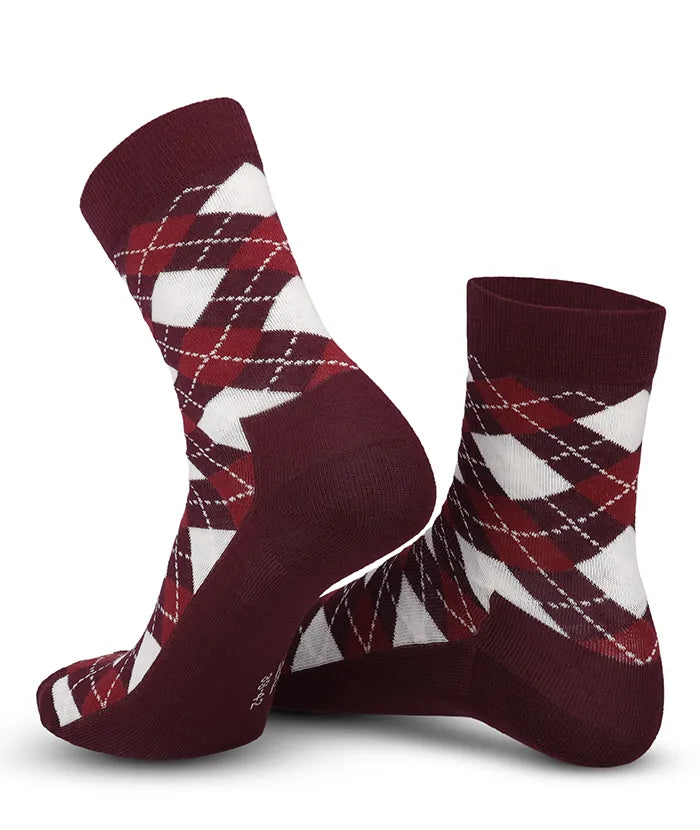Soft Touch socks women – red rhombus