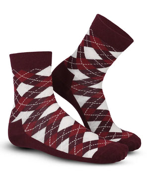 Soft Touch socks women – red rhombus