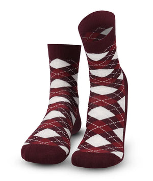 Soft Touch socks women – red rhombus