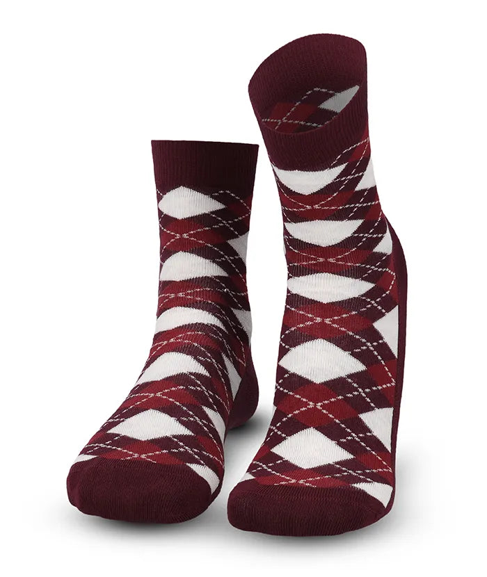Soft Touch socks women – red rhombus