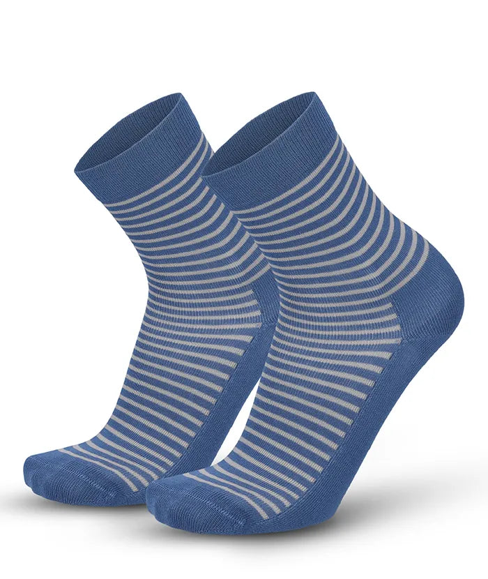 Soft Touch chaussettes femme – rayures, bleu