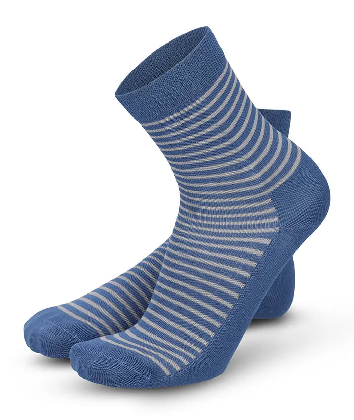 Soft Touch chaussettes femme – rayures, bleu