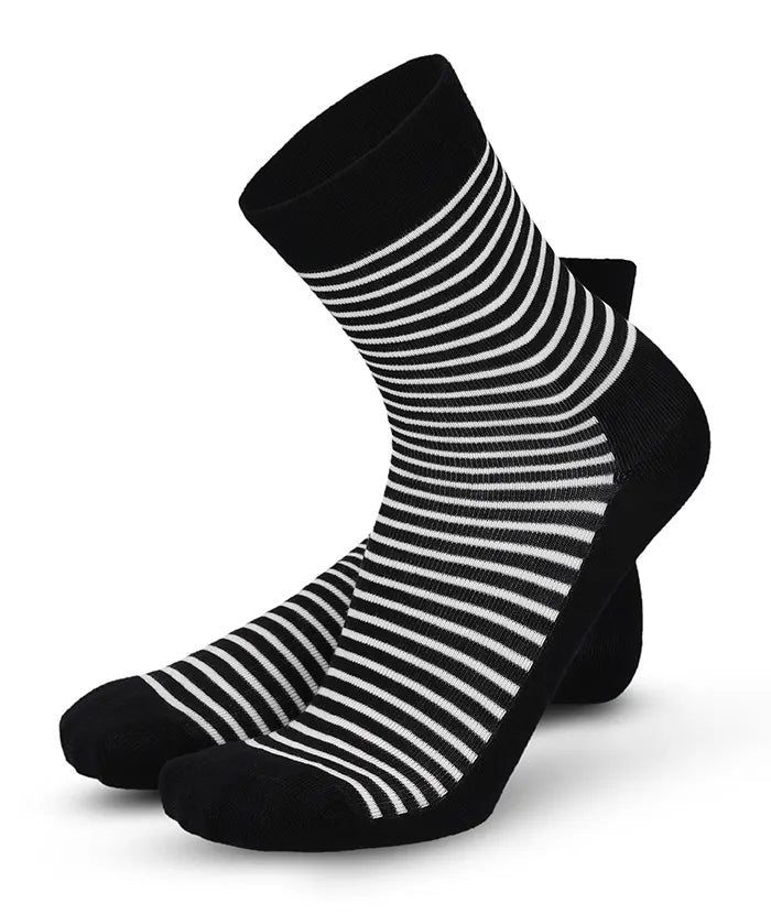 Soft Touch Damen Socken – Streifen Schwarz