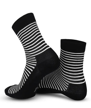Soft Touch Damen Socken – Streifen Schwarz