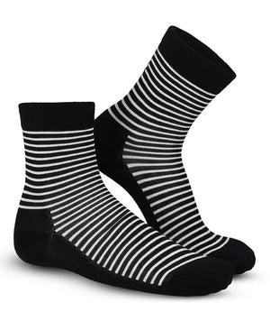 Soft Touch Damen Socken – Streifen Schwarz