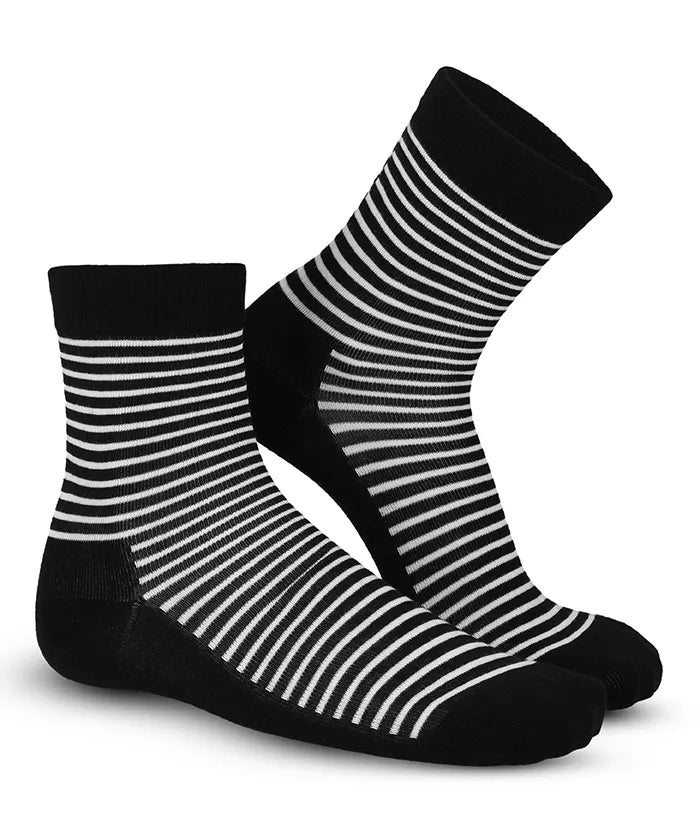 Soft Touch Damen Socken – Streifen Schwarz