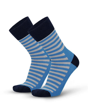 Soft Touch chaussettes homme – rayures, bleues
