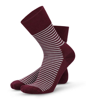 Soft Touch chaussettes homme – rayures, rouges