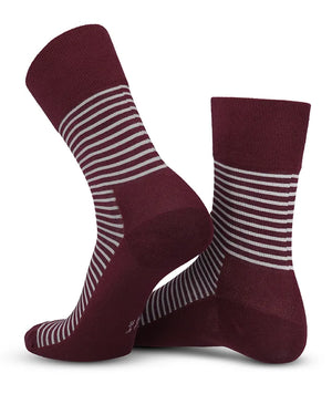 Soft Touch chaussettes homme – rayures, rouges