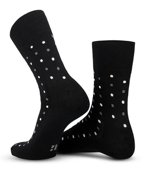 Soft Touch chaussettes homme – pois blancs