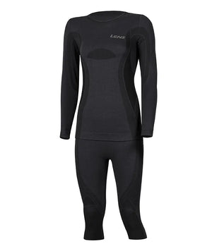 Set : Merino sous-vêt’ fonctionnels à col rond + pantalon 3/4 femme