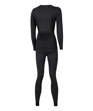 Set : Merino sous-vêt' fonctionnels à col rond + pantalon long femme