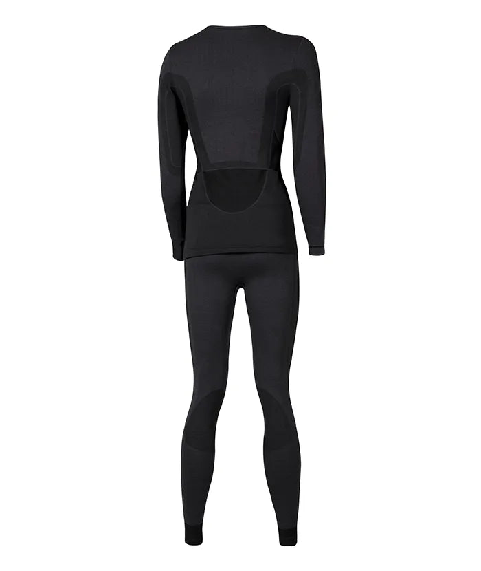 Set : Merino sous-vêt' fonctionnels à col rond + pantalon long femme