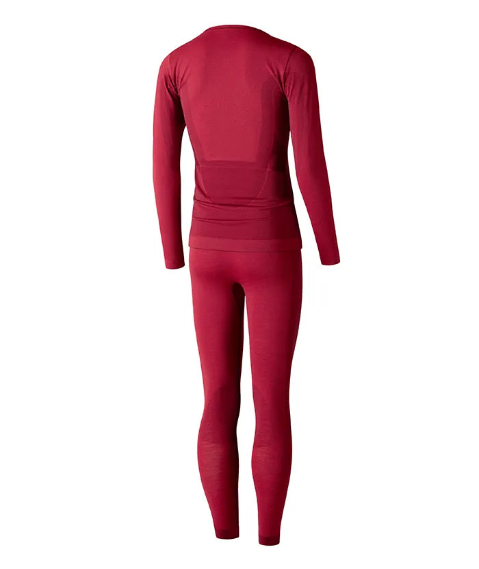 Set : Merino sous-vêt' fonctionnels à col rond + pantalon long femme