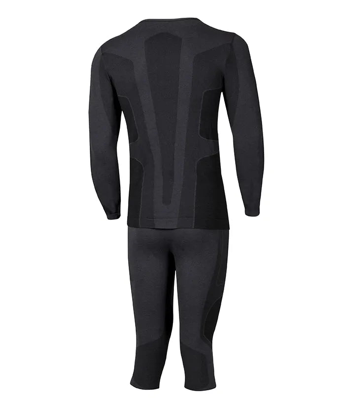 Set : Merino sous-vêt’ fonctionnels à col rond + pantalon 3/4 homme