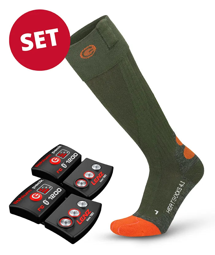 Set: Heat Sock 4.1 Toe Cap + rcB 1200 – warm feet at the push of a