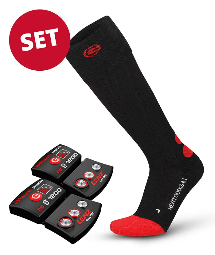 Set: Heat Sock 4.1 Toe Cap + rcB 1200 – warm feet at the push of a