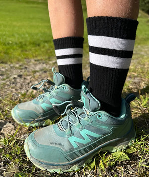 Tennis socks for children with stripes